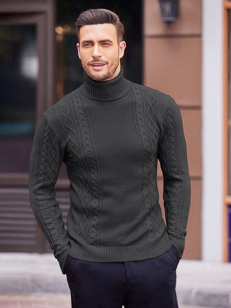 Klassisch Slim Fit Rollkragen Pullover