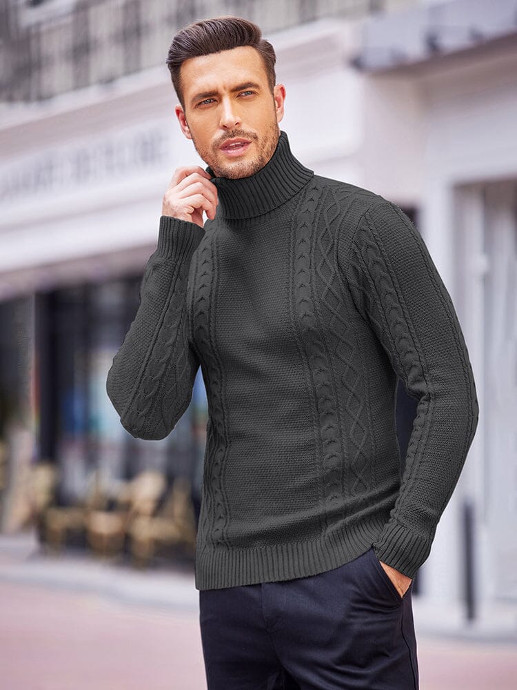 Klassisch Slim Fit Rollkragen Pullover