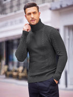 Klassisch Slim Fit Rollkragen Pullover