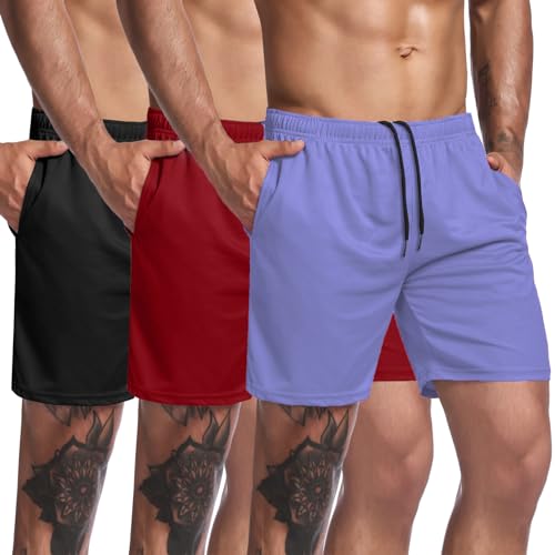 3-Pack Workout Shorts with Pocket