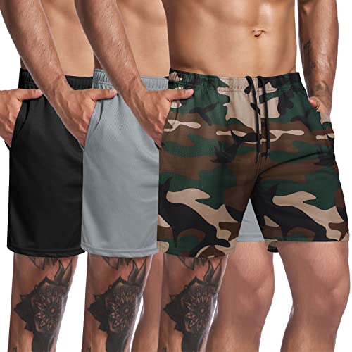 3-Pack Workout Shorts with Pocket