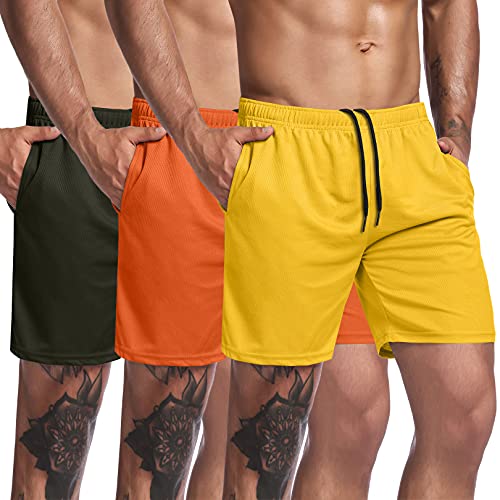 3-Pack Workout Shorts with Pocket