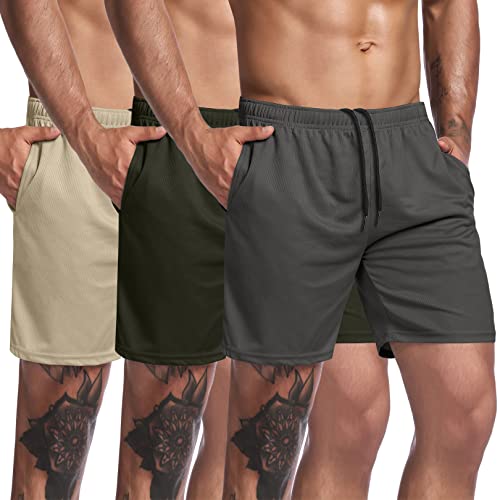 3-Pack Workout Shorts with Pocket