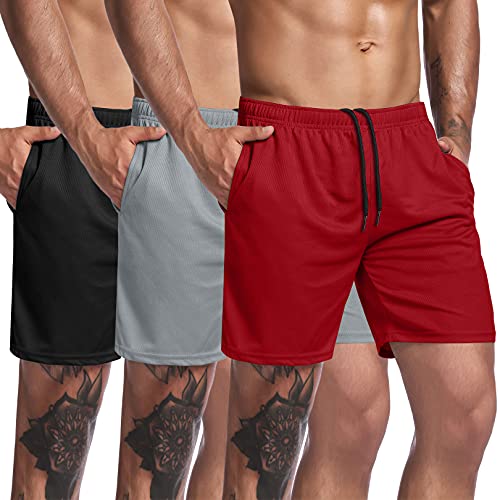 3-Pack Workout Shorts with Pocket