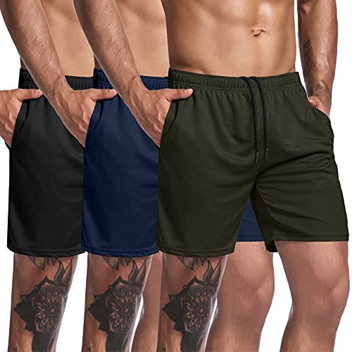 3-Pack Workout Shorts with Pocket
