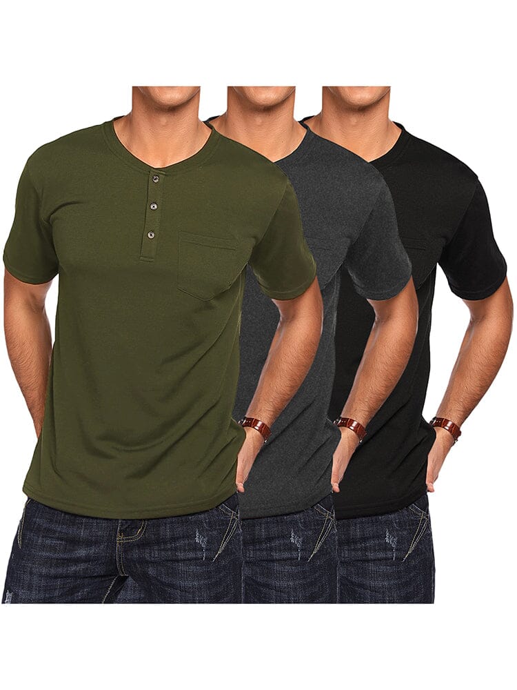 Klassisch Fit Baumwolle Hemden 3 Pack