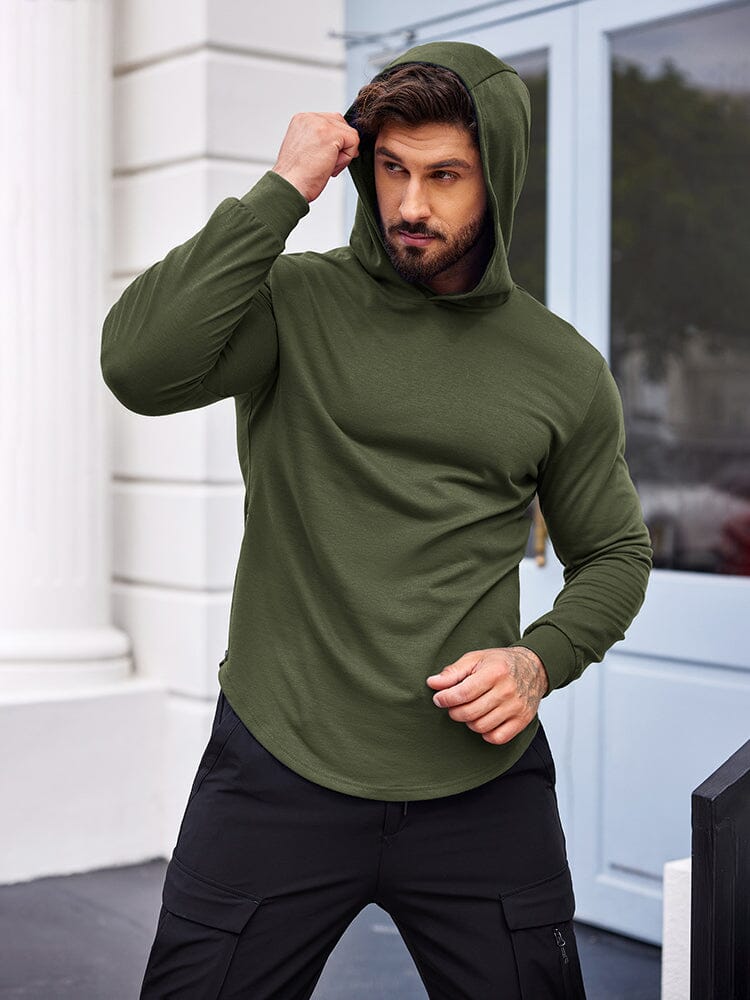 Workout Muscle Fit Baumwolle Blend Hoodie