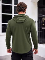 Workout Muscle Fit Baumwolle Blend Hoodie