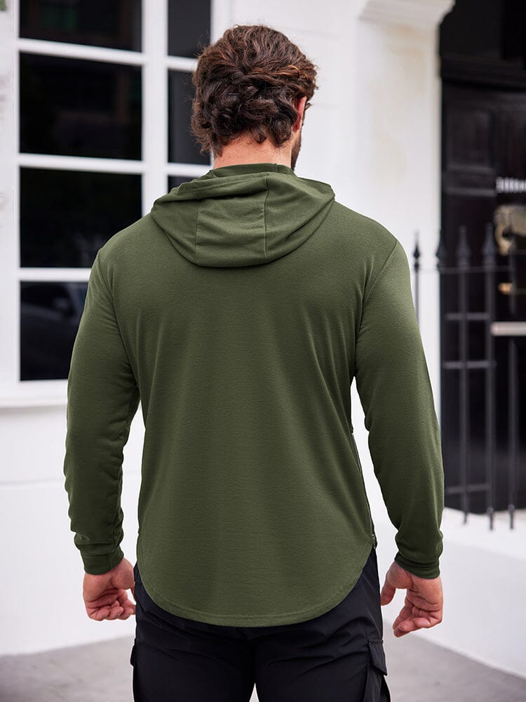 Workout Muscle Fit Baumwolle Blend Hoodie