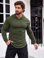 Workout Muscle Fit Baumwolle Blend Hoodie
