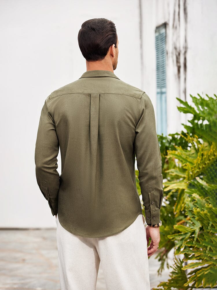 Casual Leinen Blend Hemd