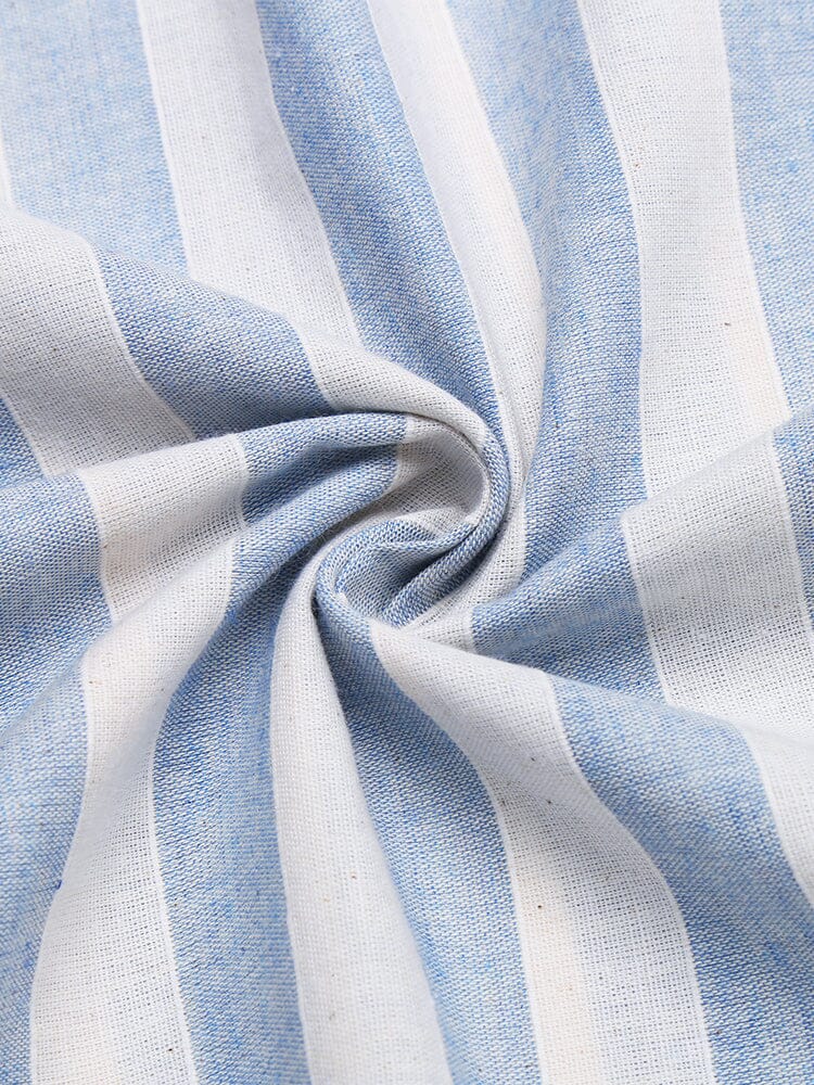 Klassisch Printed Leinen Blend Hemd