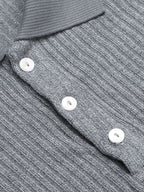 Stretchy Slim Fit Strick Polo Hemd