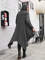 Casual Lightweight Mit Kapuze Cardigan