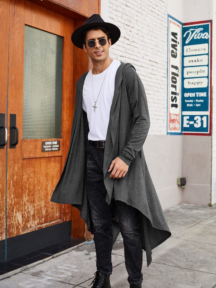 Casual Lightweight Mit Kapuze Cardigan