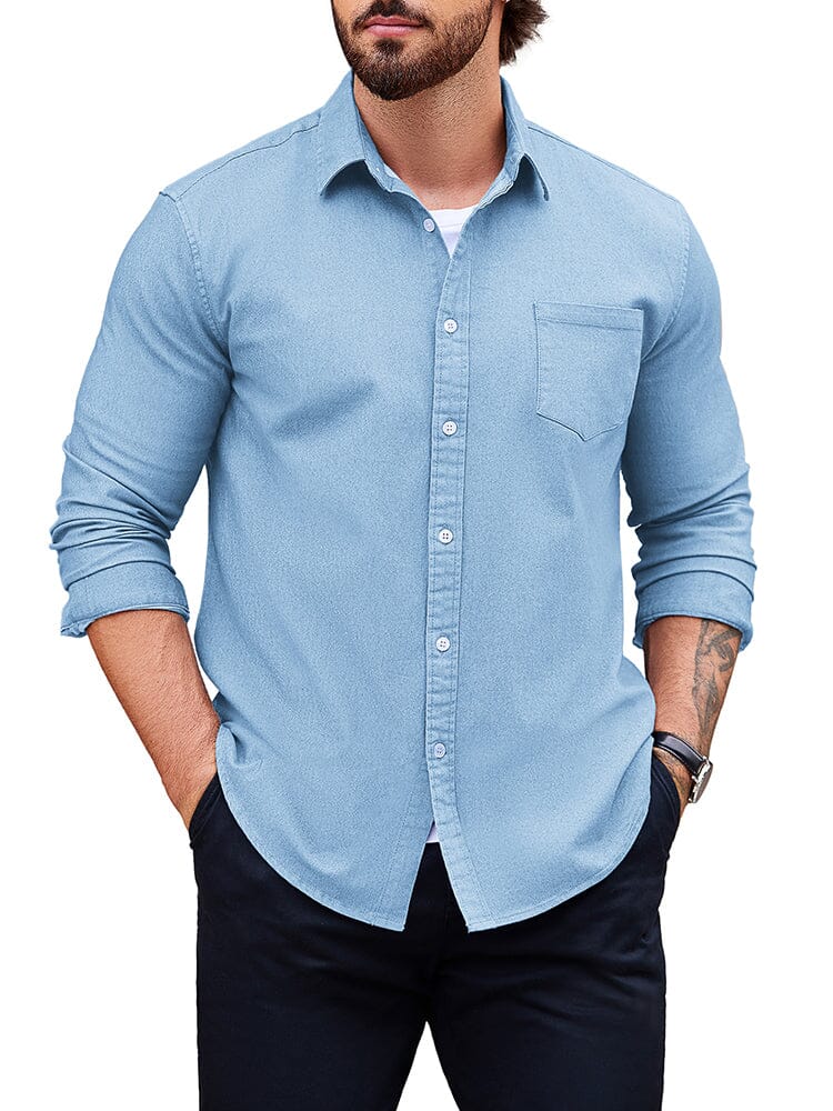 Klassisch Fit Denim Hemd