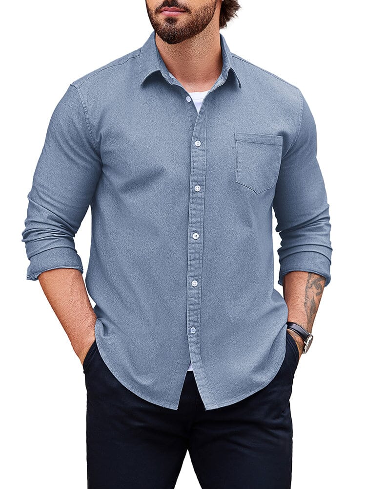 Klassisch Fit Denim Hemd