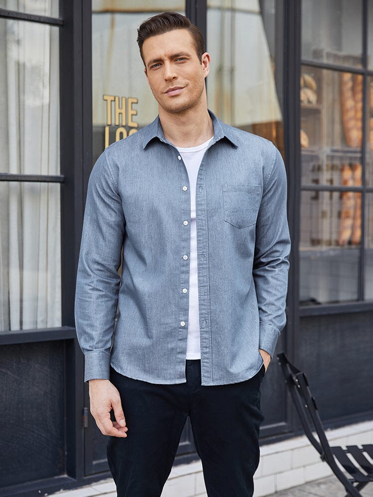 Klassisch Fit Denim Hemd