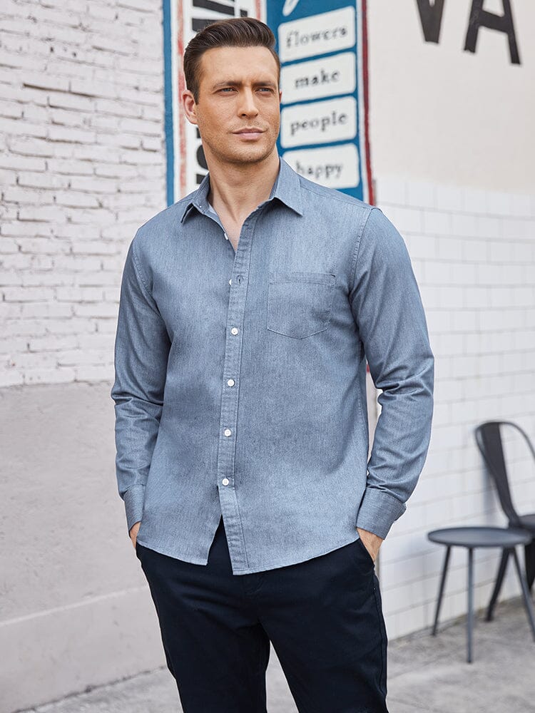 Klassisch Fit Denim Hemd