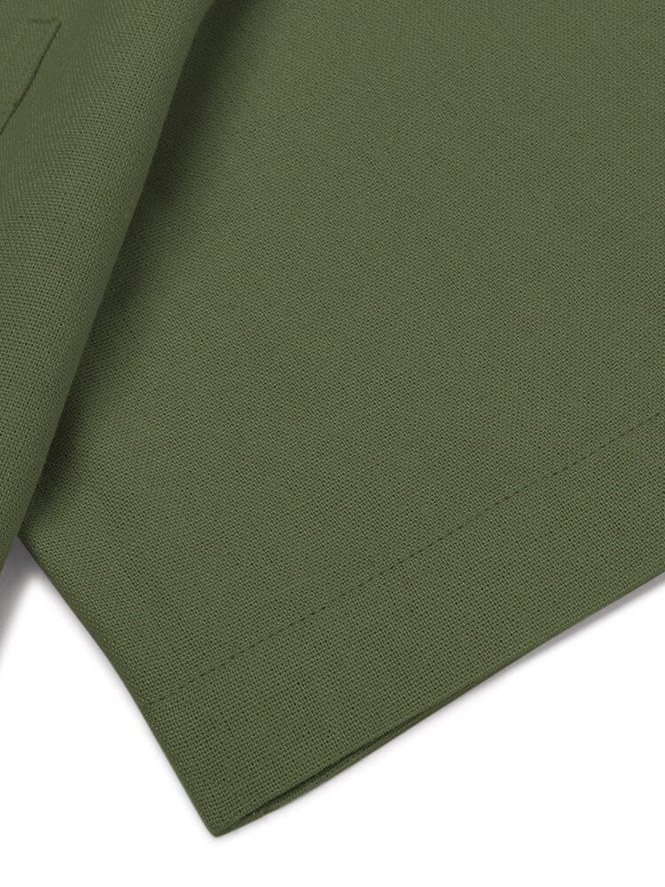Casual Leinen Kurz Ärmel Hemd Sets