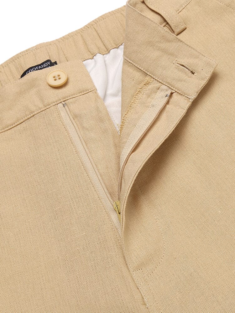 Klassisch Atmungsaktive Leinen Hose
