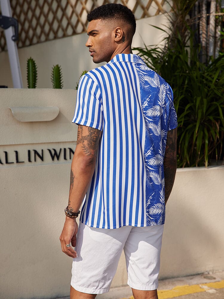 Cozy Stripe Splicing Hemd