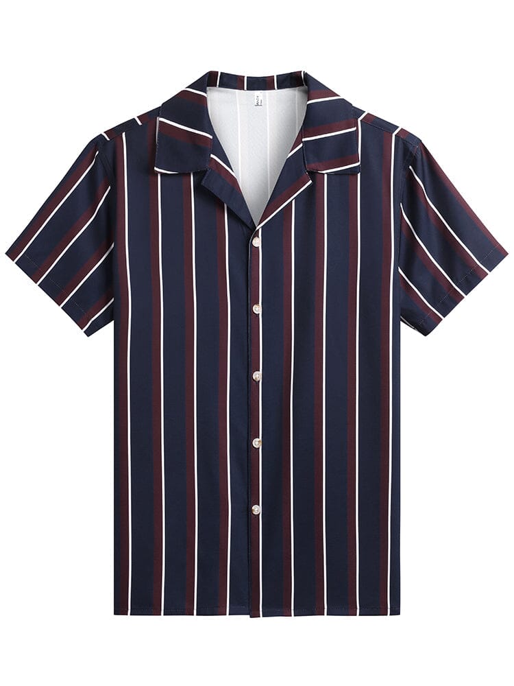 Cozy Stripe Splicing Hemd