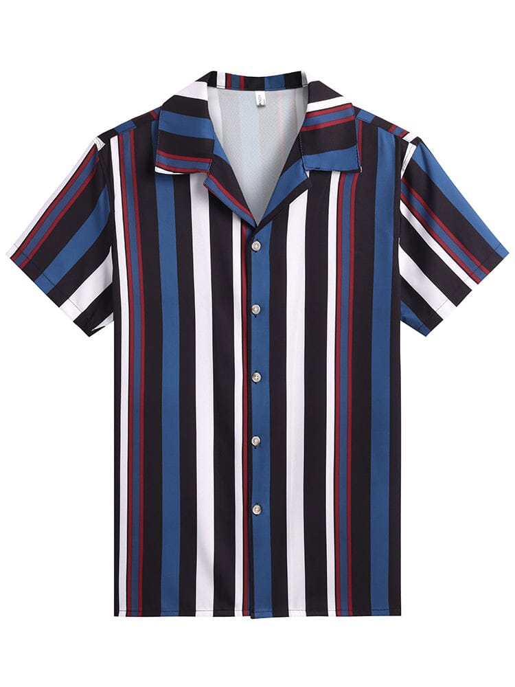 Cozy Stripe Splicing Hemd