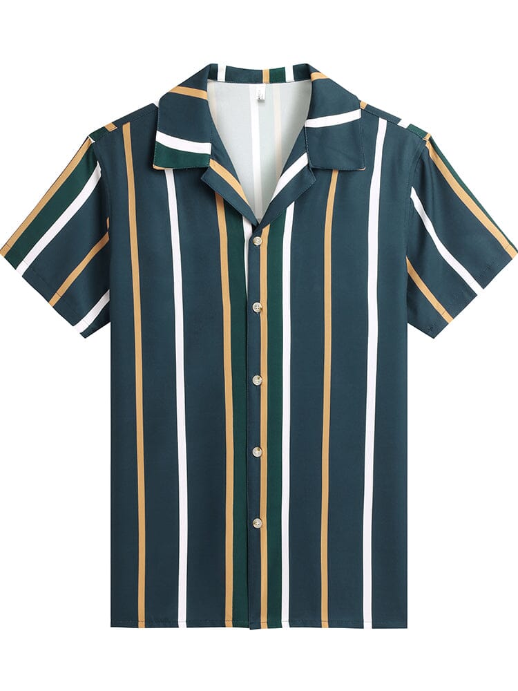 Cozy Stripe Splicing Hemd