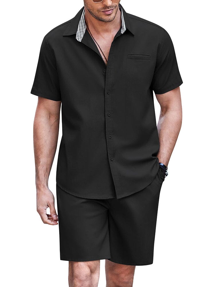 Stylish 2-Teil Strand Leinen Set with Pockets