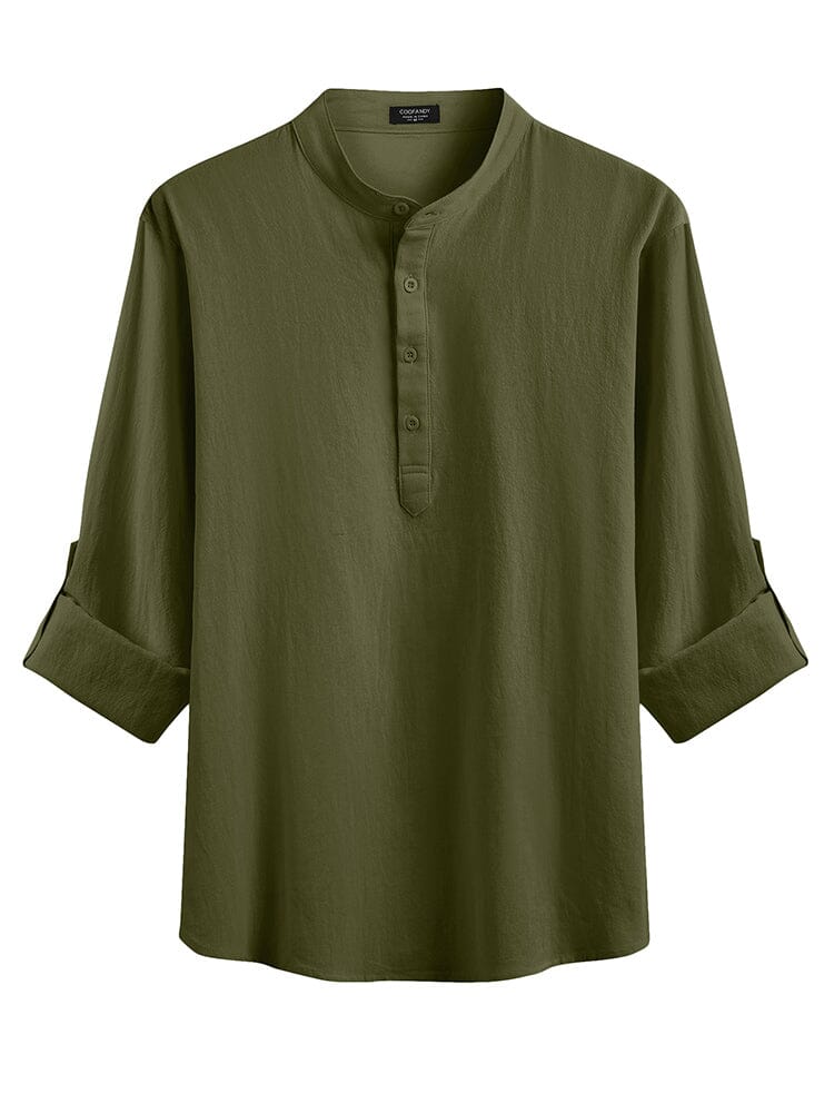 Casual 2 Teile Henley Hemden Set