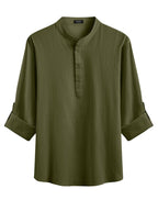 Casual 2 Teile Henley Hemden Set