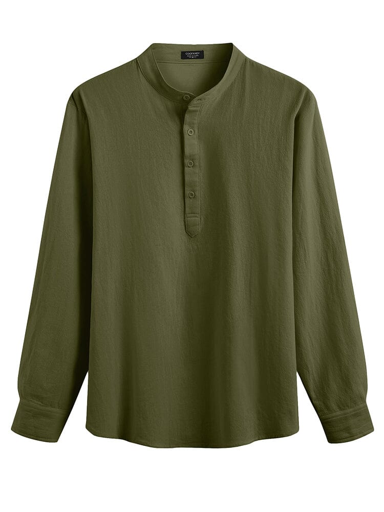 Casual 2 Pieces Henley Shirts Set