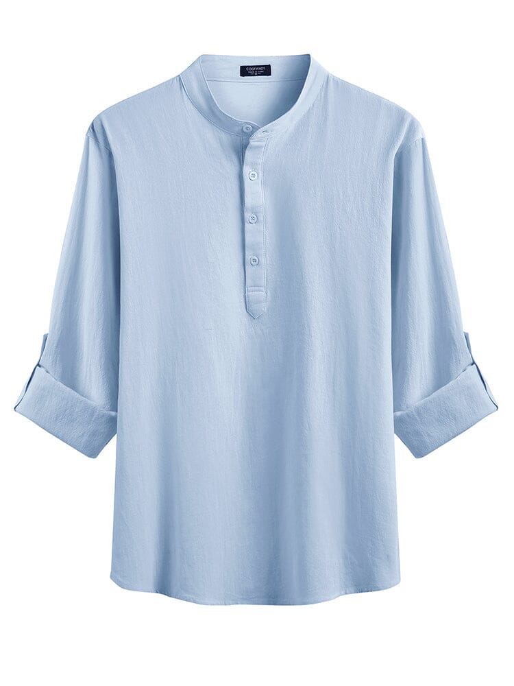 Casual 2 Teile Henley Hemden Set