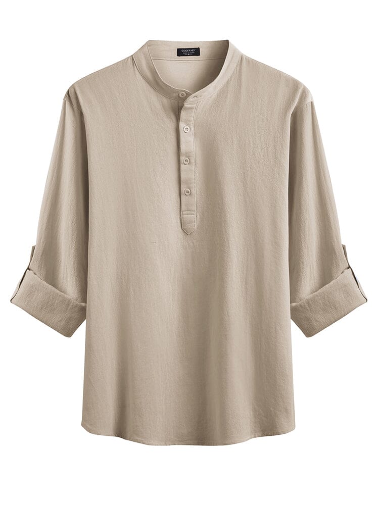 Casual 2 Teile Henley Hemden Set