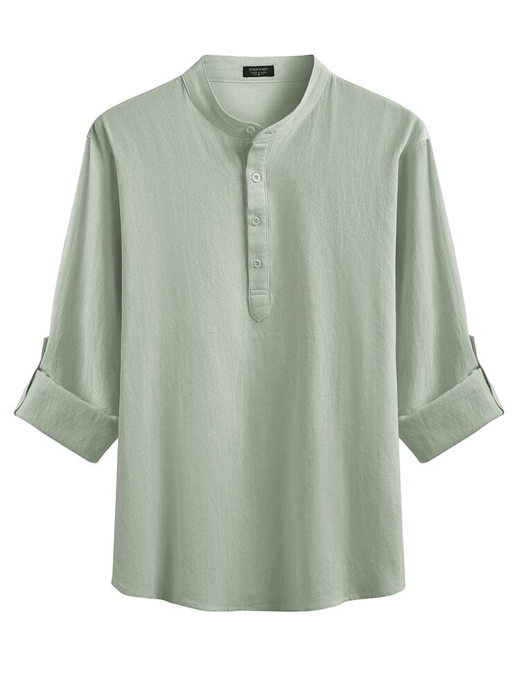 Casual 2 Teile Henley Hemden Set