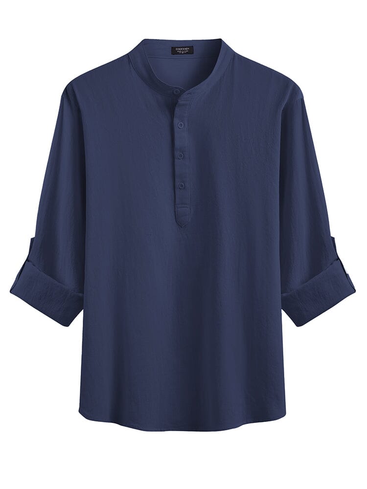Casual 2 Teile Henley Hemden Set