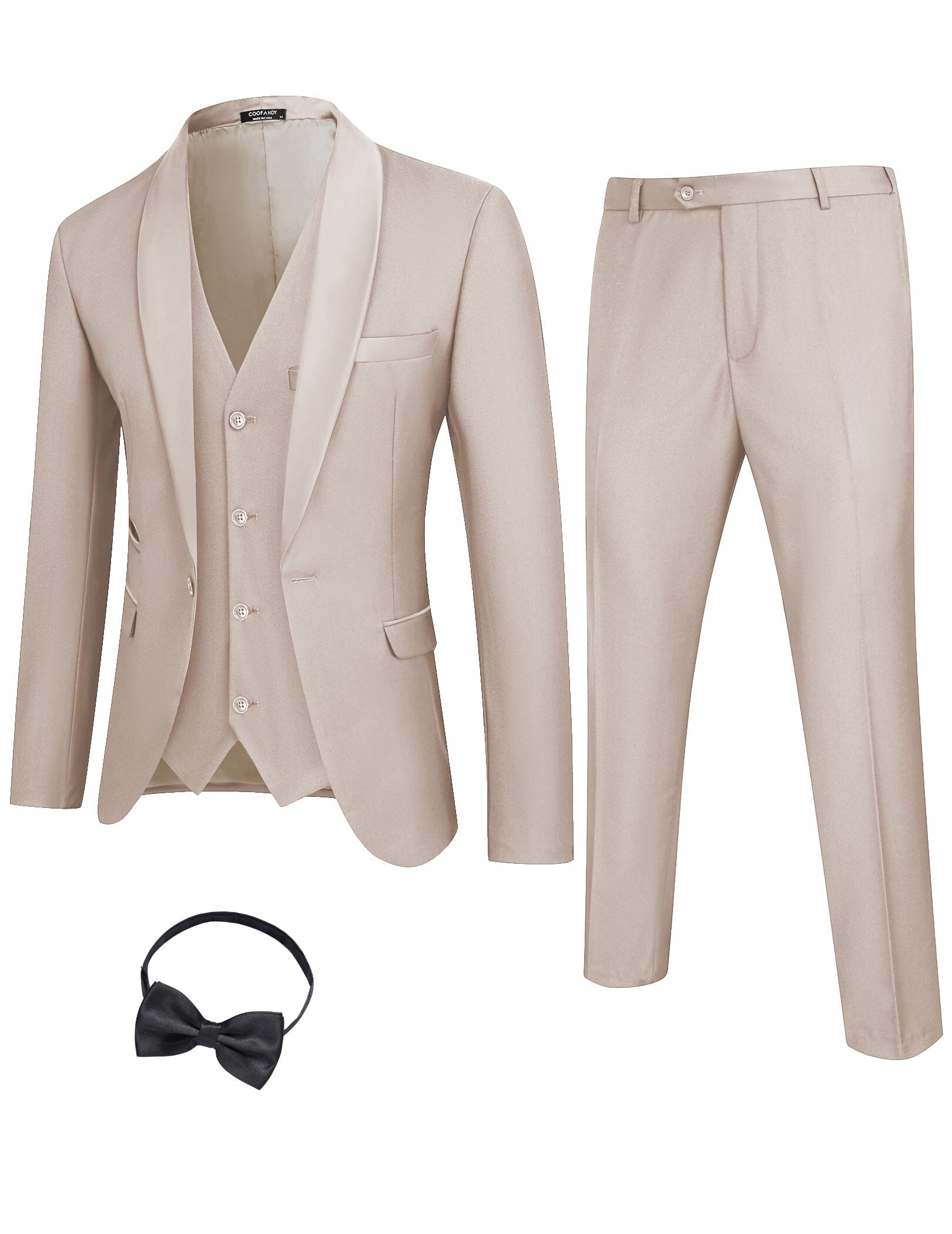 4 Teile Anzug Schalkragen Lapel Tuxedo Slim Fit Set