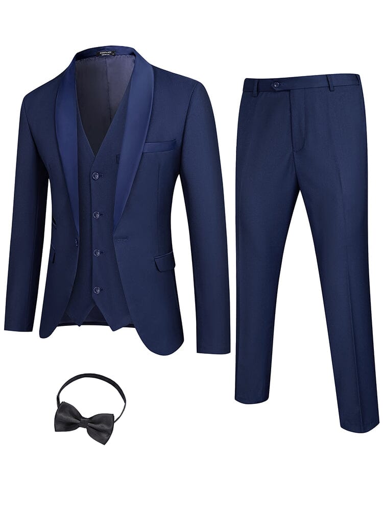 4 Teile Anzug Schalkragen Lapel Tuxedo Slim Fit Set