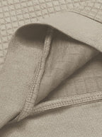 Casual Quarter Kragen Waffle Sweatshirt