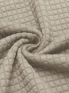 Casual Quarter Kragen Waffle Sweatshirt