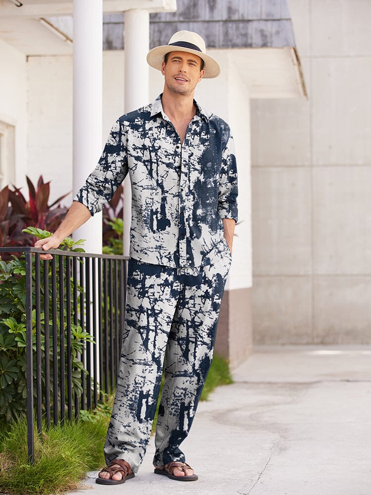 Casual Leinen 2 Teil Strand Set