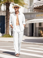 Casual Leinen 2 Teil Strand Set