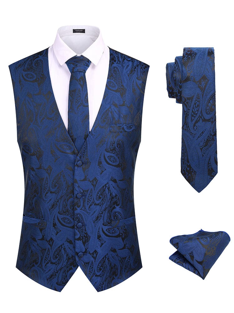 Paisley Weste Tux Set