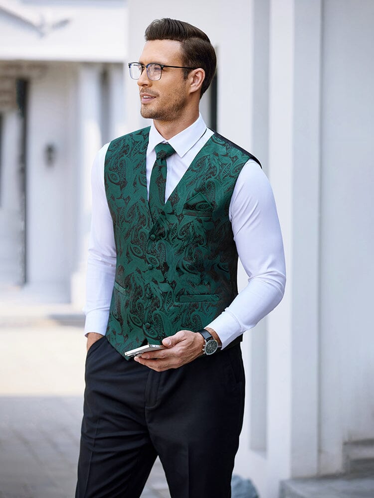 Paisley Weste Tux Set