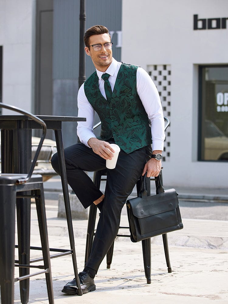Paisley Weste Tux Set