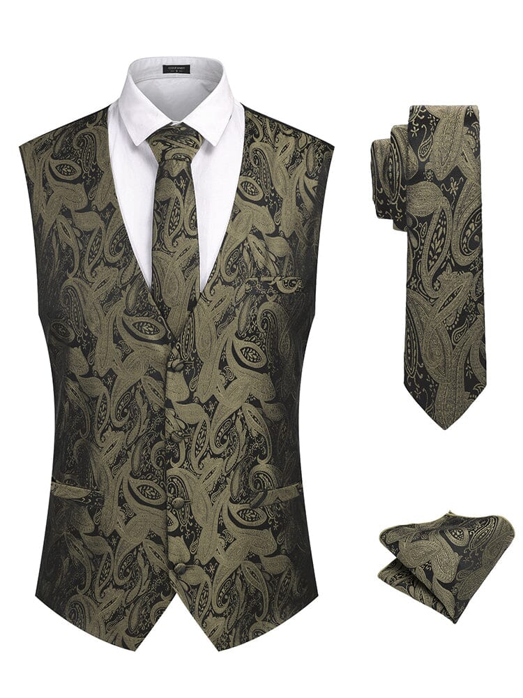 Paisley Weste Tux Set