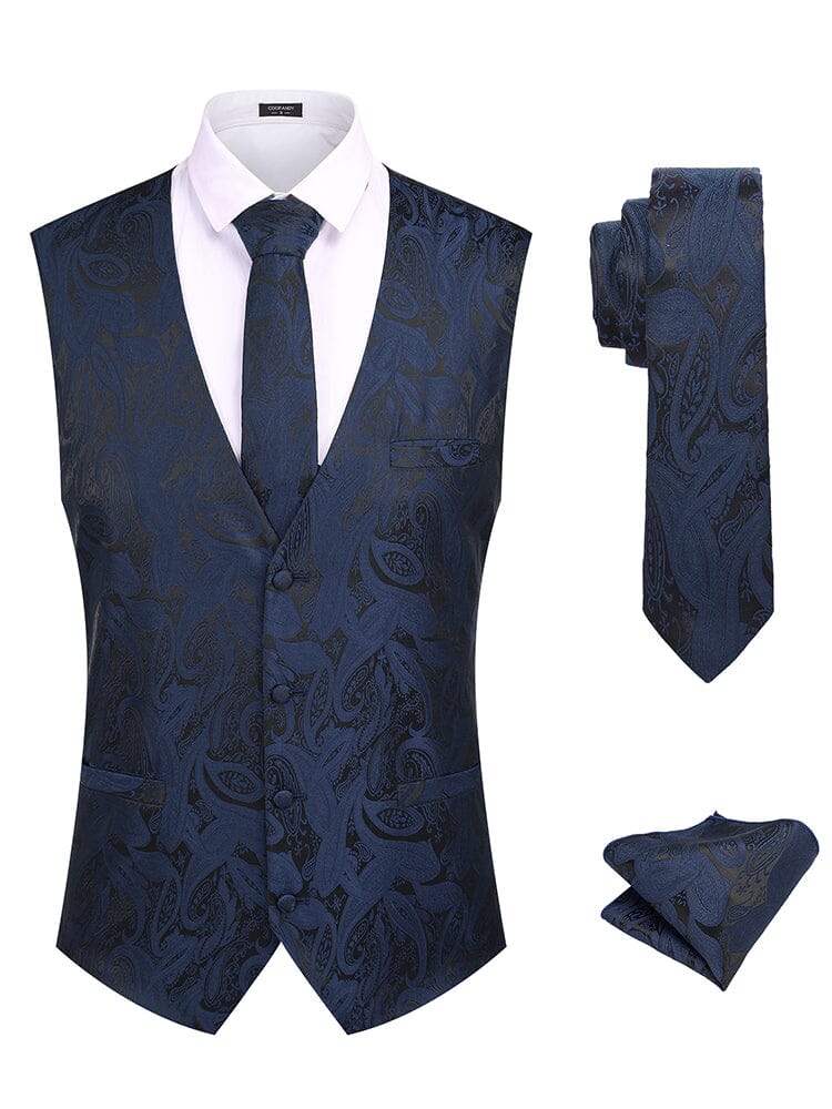 Paisley Weste Tux Set