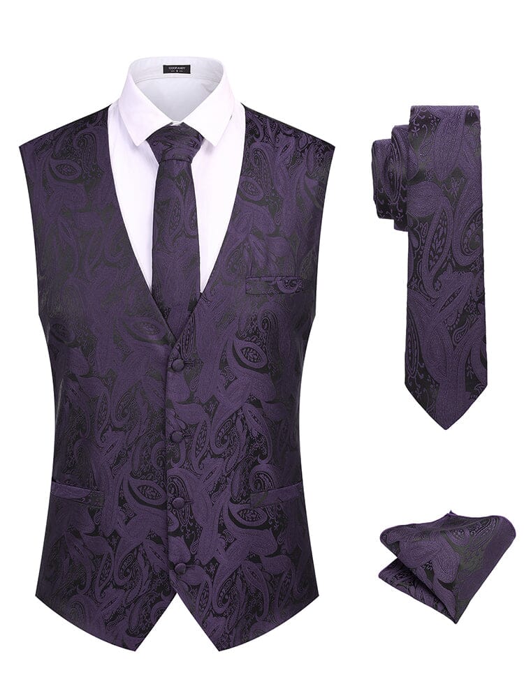 Paisley Weste Tux Set