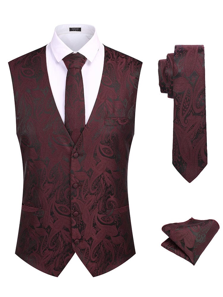 Paisley Weste Tux Set